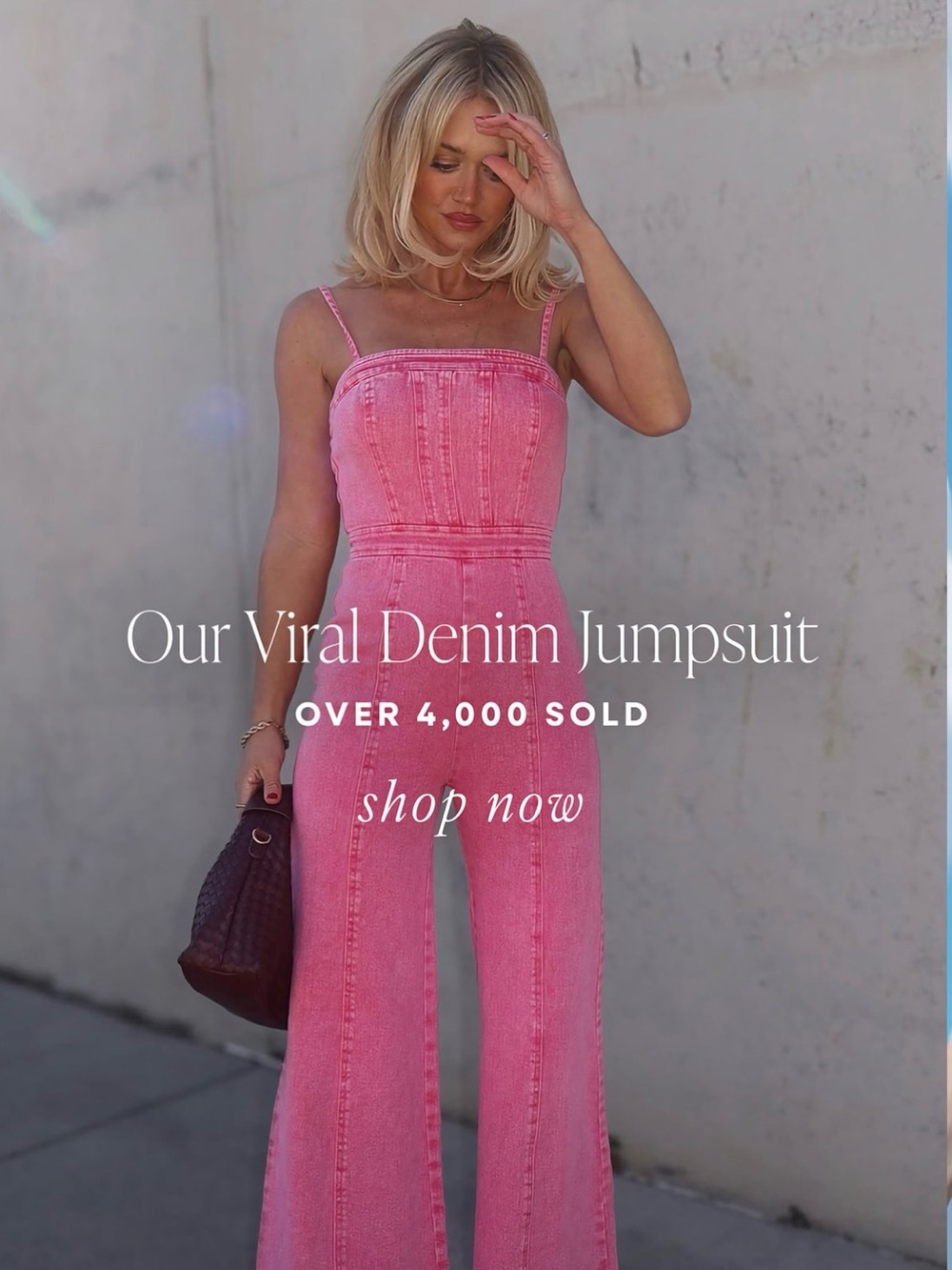 Vici Pink Acid Wash Jumpsuit - Picture 4 of 4